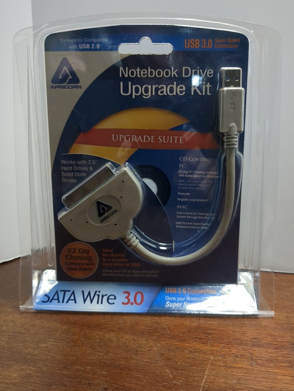 New Apricon ASW-USB3-25 SATA Wire 3.0 Hard Drive Upgrade Kit PC & Mac NEW!!